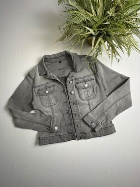 Kut from the Kloth Gray Denim Jean Jacket